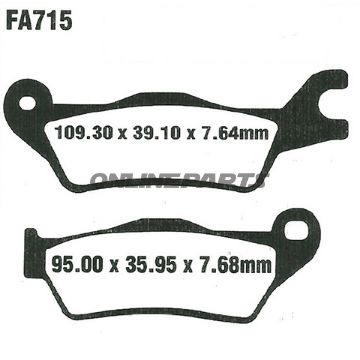 Brake Pads Sintered Hh Ebcalternative: 7870308