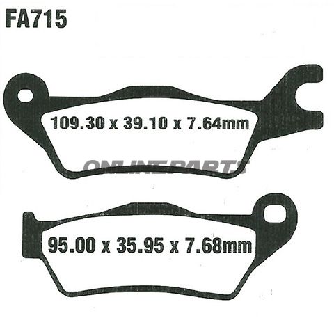 Brake Pads Sintered Hh Ebcalternative: 7870308