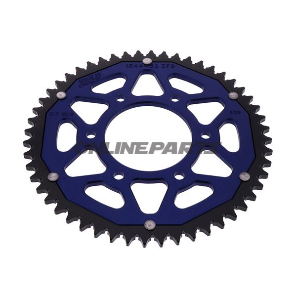 Rear Sprocket Dual 52 Tooth Pitch 428 Bluezf Inner Diameter 076 Bolt Spacing 100