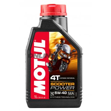 Engine Oil 5W40 4-Stroke 1L Motulsynthetic Scooter Power Ma