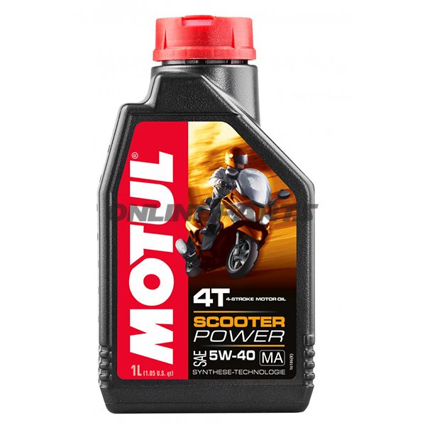 Engine Oil 5W40 4-Stroke 1L Motulsynthetic Scooter Power Ma