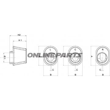 Rennluftfilter Einzeln Universal Bmc