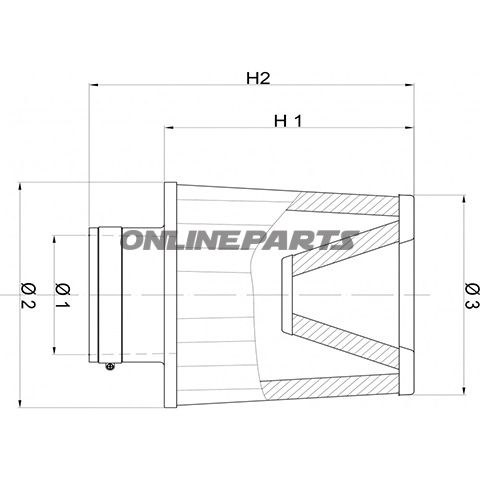 Rennluftfilter Einzeln Universal Bmc