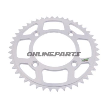 Rear Sprocket Aluminium 46 Tooth Pitch 415 Silveresj Inner Diameter 090 Bolt Spacing 110