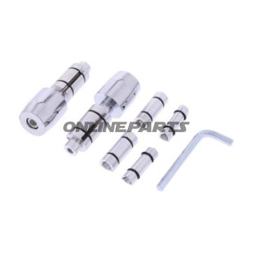 Bar Ends Alu Chrome Jmpinch With 13/17Mm Inner