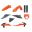 Complete Kit Orange/Black/Grey