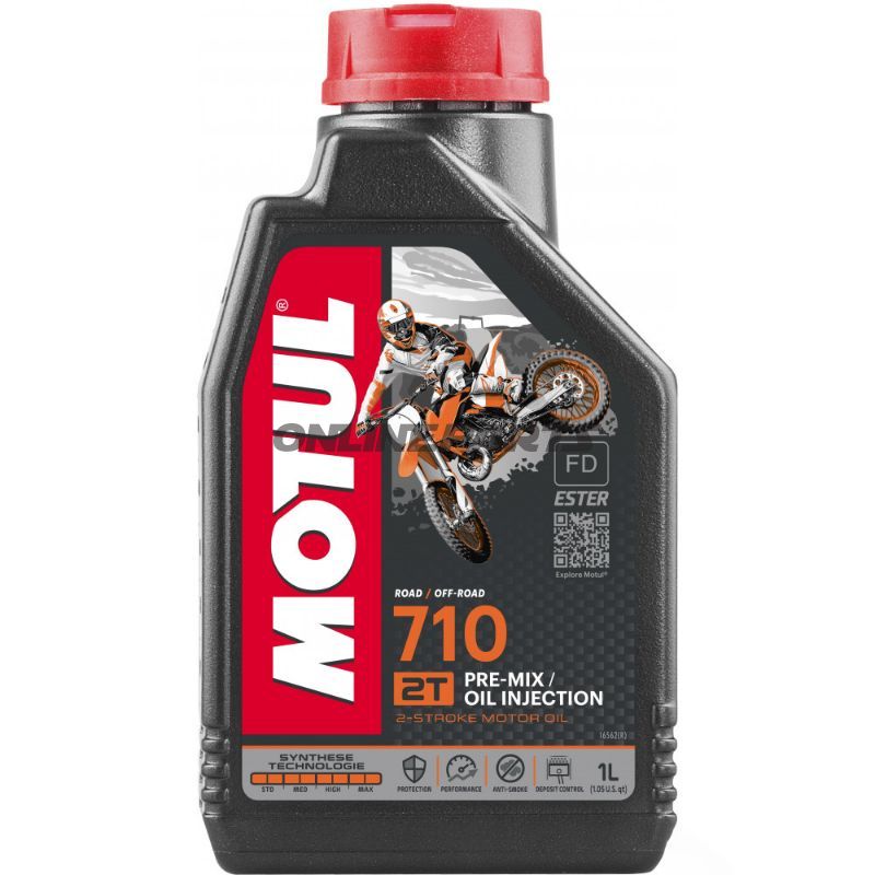 2 Stroke Engine Oil 1L Motulsynthetic 710 Altn 7140393