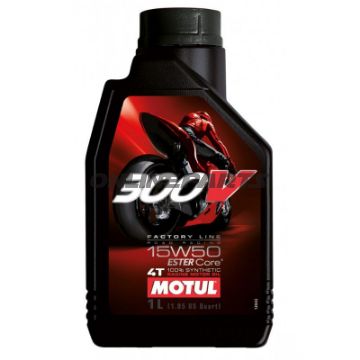 Engine Oil 15W50 4-Stroke 1L Motulsynthetic 300V Fl Road Racing