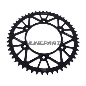 Rear Sprocket Aluminium 51 Tooth Pitch 520 Blackjt Inner Diameter 125 Bolt Spacing 150