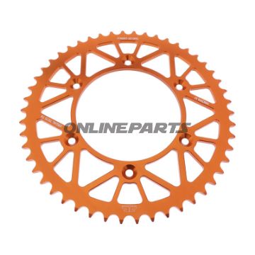Rear Sprocket Aluminium 50 Tooth Pitch 520 Orangejt Inner Diameter 125 Bolt Spacing 150