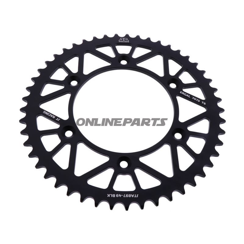 Rear Sprocket Aluminium 49 Tooth Pitch 520 Blackjt Inner Diameter 125 Bolt Spacing 150