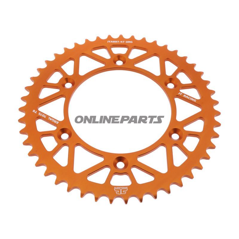 Rear Sprocket Aluminium 47 Tooth Pitch 520 Orangejt Inner Diameter 125 Bolt Spacing 150