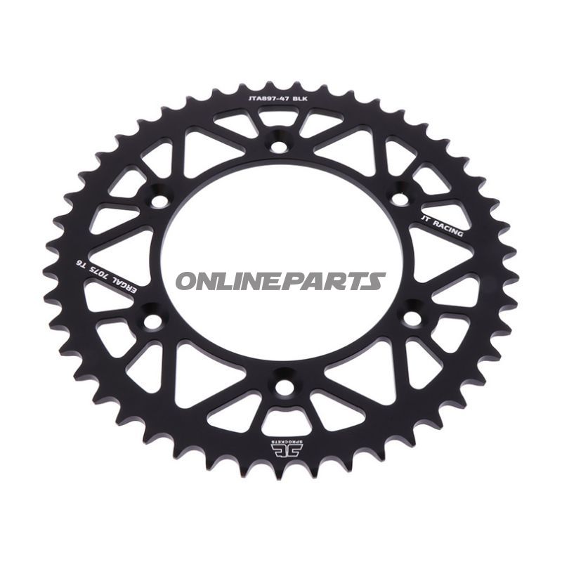 Rear Sprocket Aluminium 47 Tooth Pitch 520 Blackjt Inner Diameter 125 Bolt Spacing 150