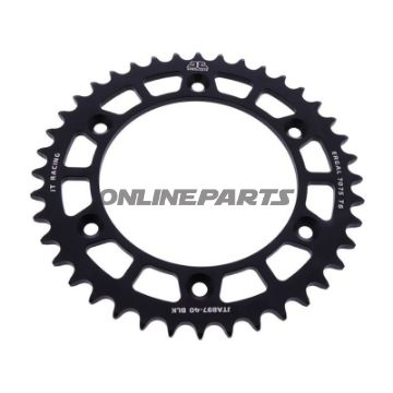 Rear Sprocket Aluminium 40 Tooth Pitch 520 Blackjt Inner Diameter 125 Bolt Spacing 150