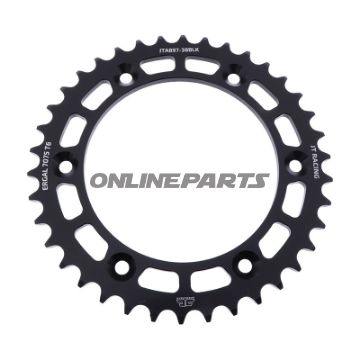 Rear Sprocket Aluminium 38 Tooth Pitch 520 Blackjt Inner Diameter 125 Bolt Spacing 150