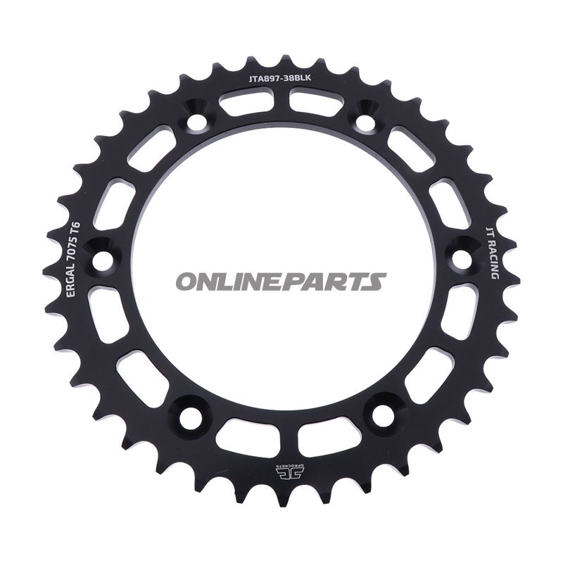 Rear Sprocket Aluminium 38 Tooth Pitch 520 Blackjt Inner Diameter 125 Bolt Spacing 150
