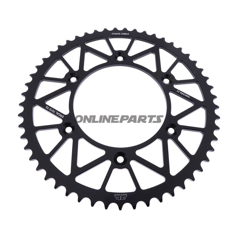 Rear Sprocket Aluminium 53 Tooth Pitch 520 Blackjt Inner Diameter 125 Bolt Spacing 153