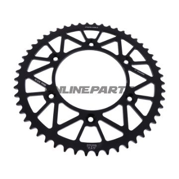 Rear Sprocket Aluminium 52 Tooth Pitch 520 Blackjt Inner Diameter 125 Bolt Spacing 153