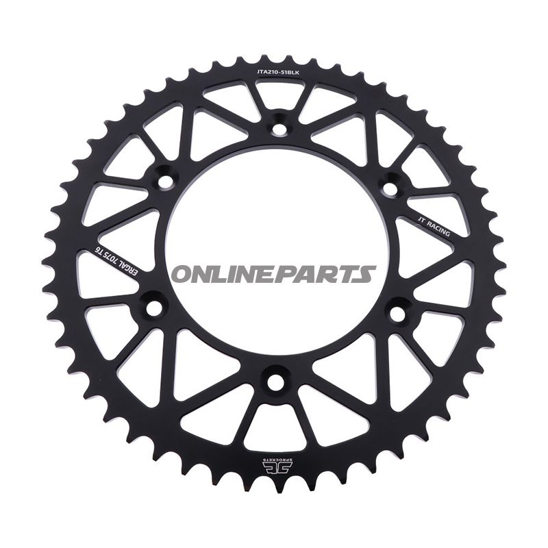 Rear Sprocket Aluminium 51 Tooth Pitch 520 Blackjt Inner Diameter 125 Bolt Spacing 153