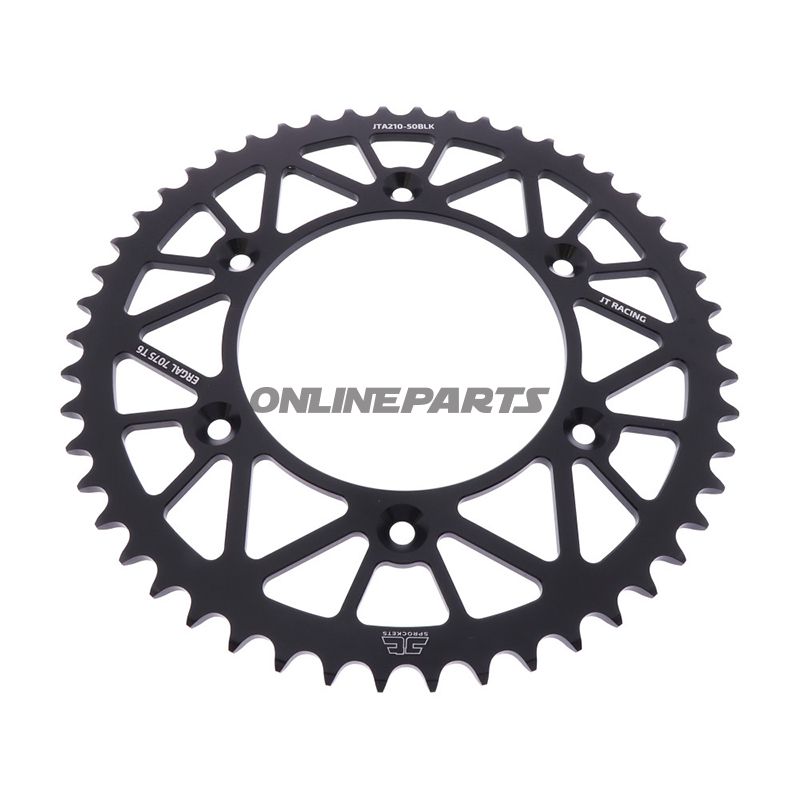 Rear Sprocket Aluminium 50 Tooth Pitch 520 Blackjt Inner Diameter 125 Bolt Spacing 153