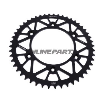 Rear Sprocket Aluminium 49 Tooth Pitch 520 Blackjt Inner Diameter 125 Bolt Spacing 153