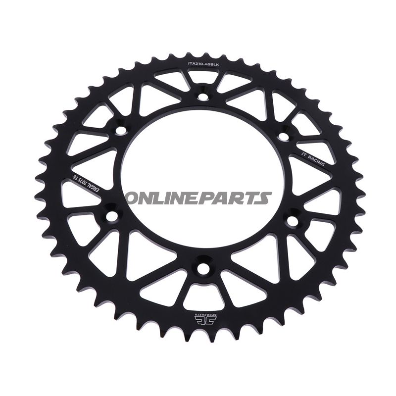Rear Sprocket Aluminium 49 Tooth Pitch 520 Blackjt Inner Diameter 125 Bolt Spacing 153