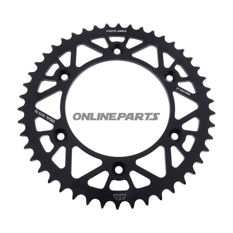Rear Sprocket Aluminium 46 Tooth Pitch 520 Blackjt Inner Diameter 125 Bolt Spacing 153