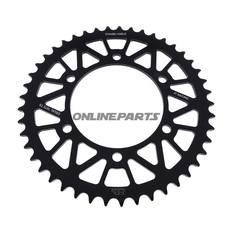 Rear Sprocket Aluminium 45 Tooth Pitch 520 Blackjt Inner Diameter 110 Bolt Spacing 130