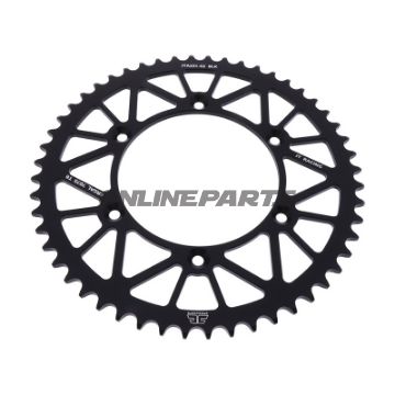 Rear Sprocket Aluminium 52 Tooth Pitch 520 Blackjt Inner Diameter 130 Bolt Spacing 150