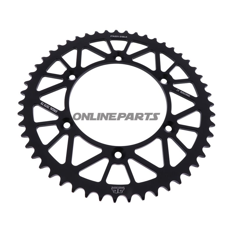 Rear Sprocket Aluminium 51 Tooth Pitch 520 Blackjt Inner Diameter 130 Bolt Spacing 150