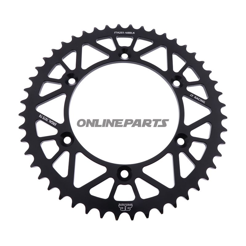 Rear Sprocket Aluminium 48 Tooth Pitch 520 Blackjt Inner Diameter 130 Bolt Spacing 150