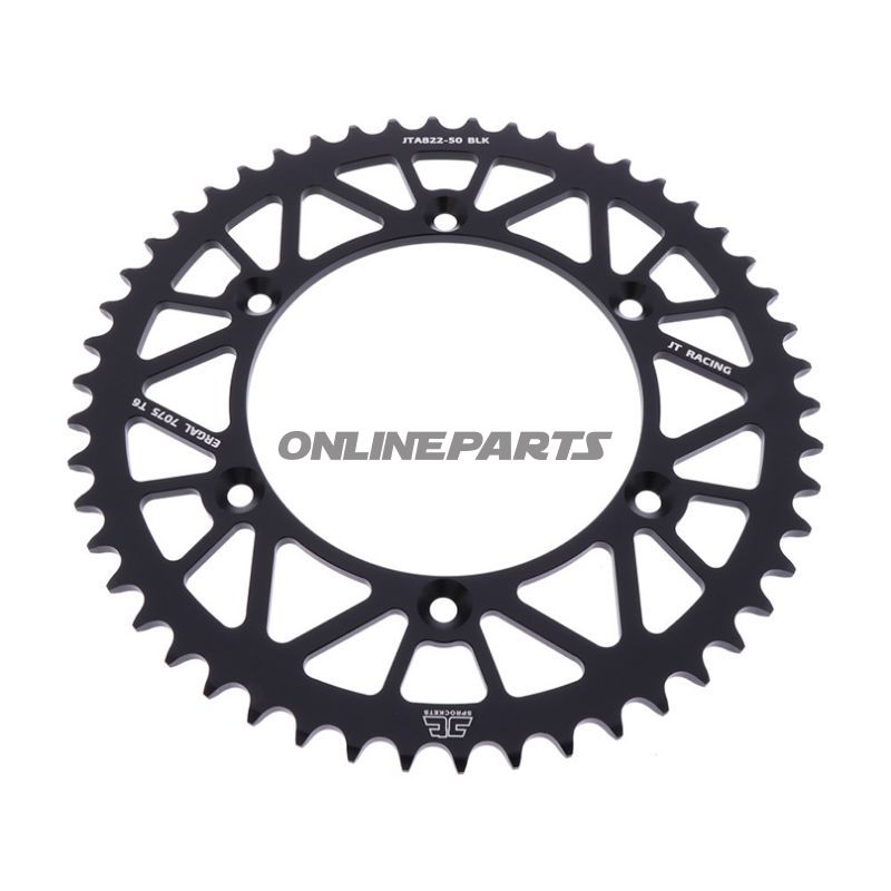 Rear Sprocket Aluminium 50 Tooth Pitch 520 Blackjt Inner Diameter 136 Bolt Spacing 156