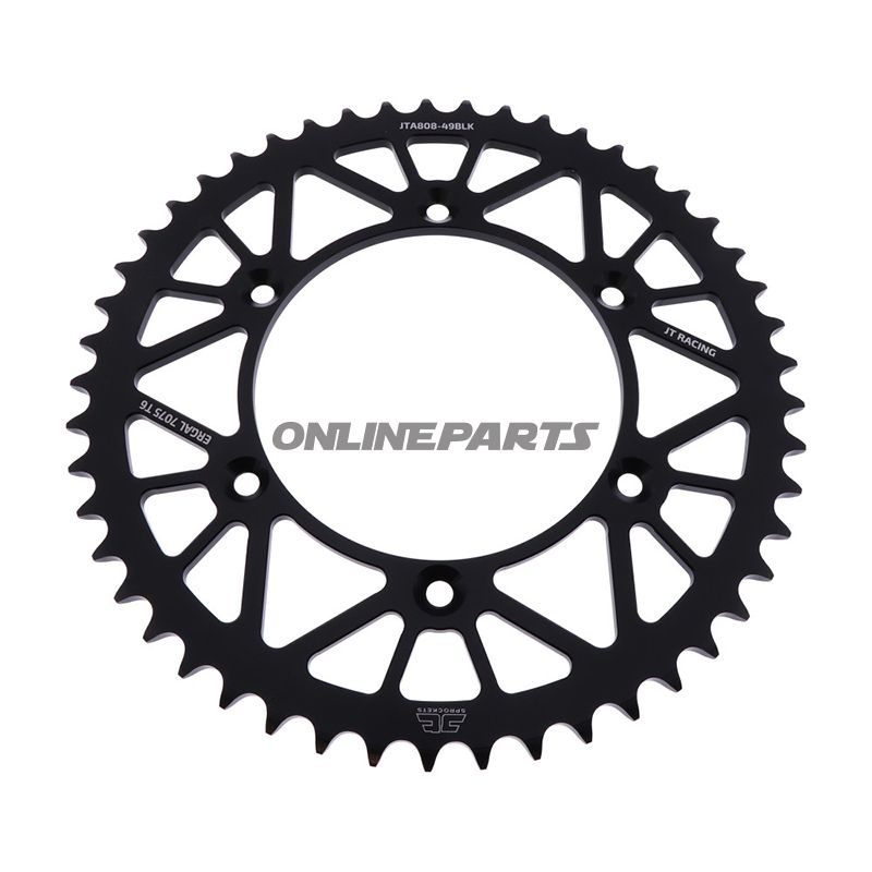 Rear Sprocket Aluminium 49 Tooth Pitch 520 Blackjt Inner Diameter 126 Bolt Spacing 146