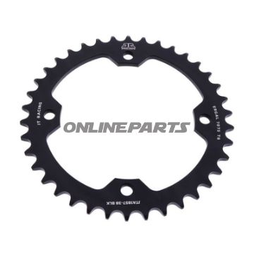 Rear Sprocket Aluminium 38 Tooth Pitch 520 Blackinner Diameter 125 Bolt Spacing 145