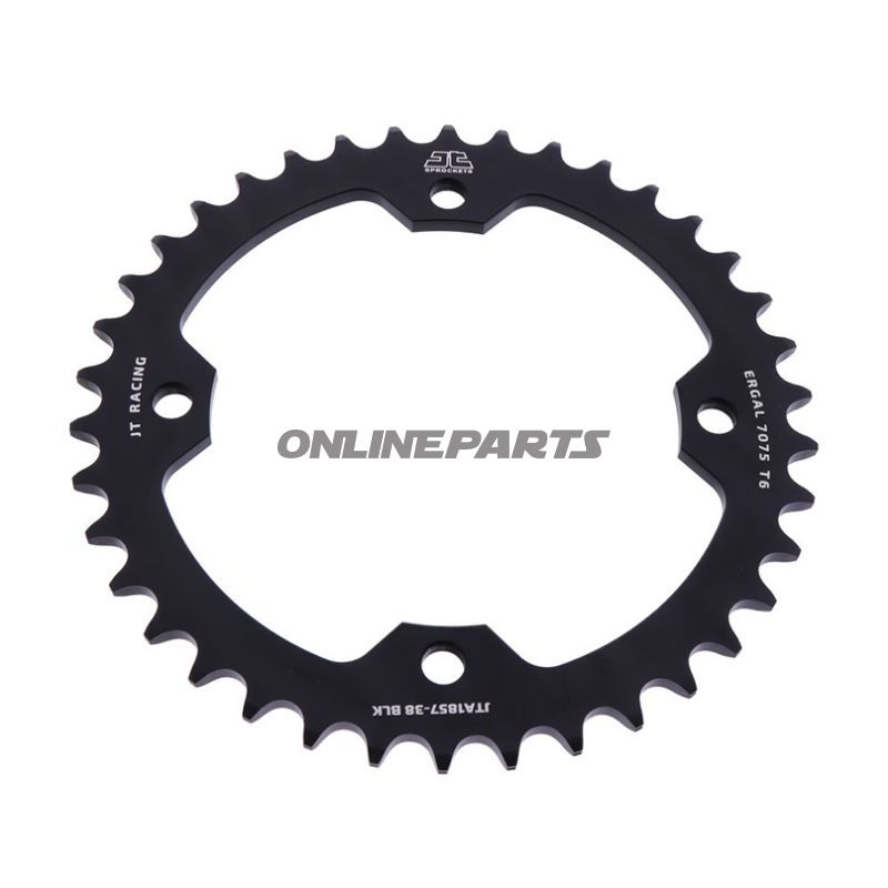 Rear Sprocket Aluminium 38 Tooth Pitch 520 Blackinner Diameter 125 Bolt Spacing 145