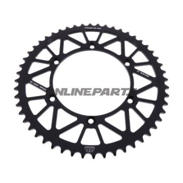 Rear Sprocket Aluminium 52 Tooth Pitch 520 Blackjt Inner Diameter 134 Bolt Spacing 150