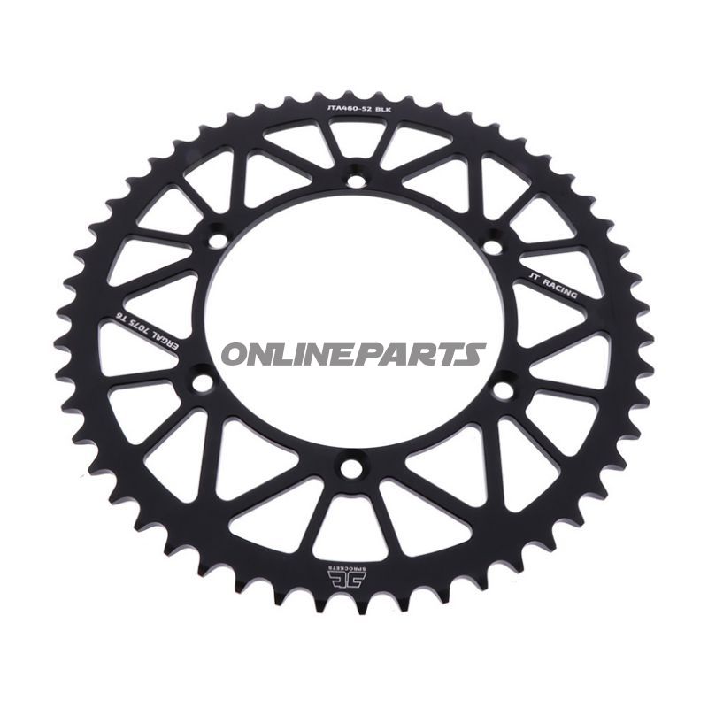 Rear Sprocket Aluminium 52 Tooth Pitch 520 Blackjt Inner Diameter 134 Bolt Spacing 150