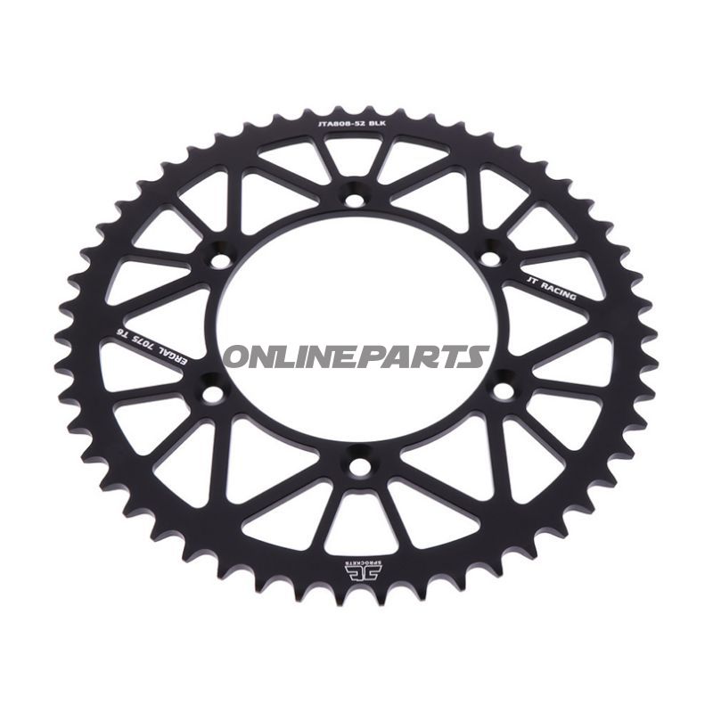 Rear Sprocket Aluminium 52 Tooth Pitch 520 Blackjt Inner Diameter 126 Bolt Spacing 146