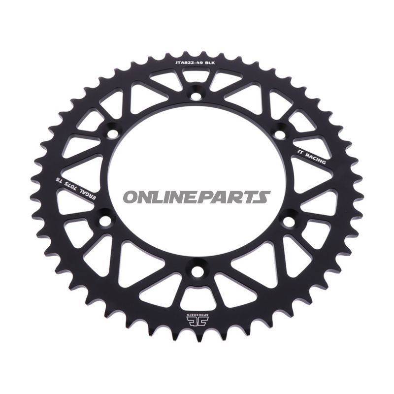 Rear Sprocket Aluminium 49 Tooth Pitch 520 Blackjt Inner Diameter 136 Bolt Spacing 156