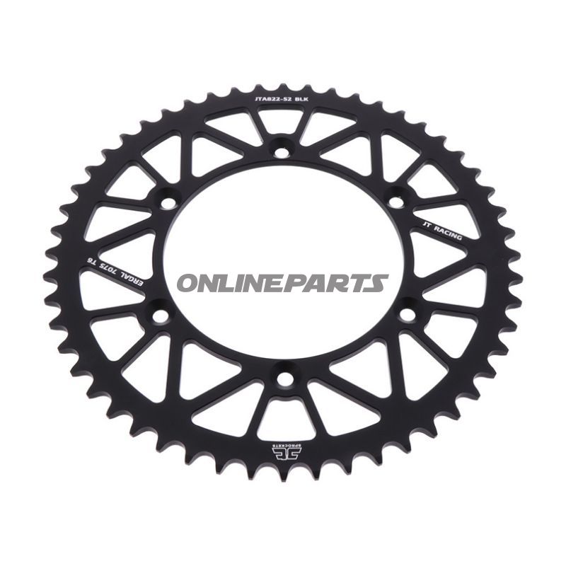 Rear Sprocket Aluminium 52 Tooth Pitch 520 Blackjt Inner Diameter 136 Bolt Spacing 156