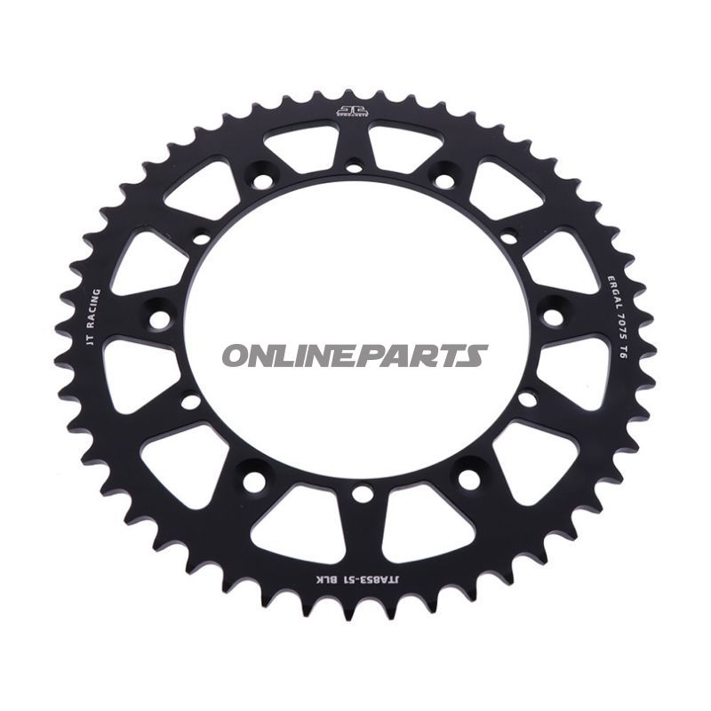 Rear Sprocket Aluminium 51 Tooth Pitch 520 Blackjt Inner Diameter 152 Bolt Spacing 175