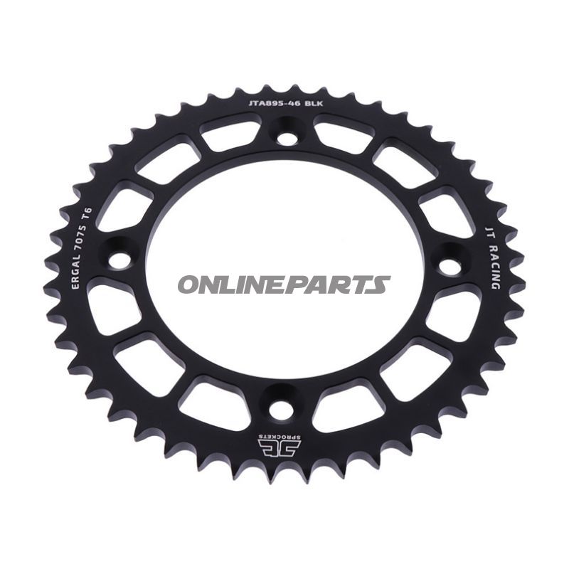 Rear Sprocket Aluminium 46 Tooth Pitch 428 Blackjt Inner Diameter 110 Bolt Spacing 132