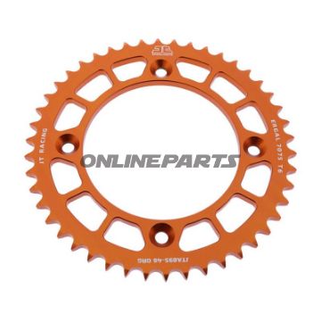 Rear Sprocket Aluminium 46 Tooth Pitch 428 Orangejt Inner Diameter 110 Bolt Spacing 132