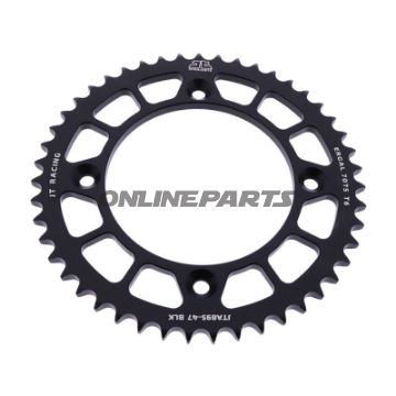 Rear Sprocket Aluminium 47 Tooth Pitch 428 Blackjt Inner Diameter 110 Bolt Spacing 132