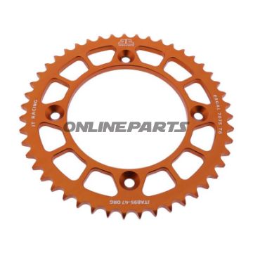 Rear Sprocket Aluminium 47 Tooth Pitch 428 Orangejt Inner Diameter 110 Bolt Spacing 132