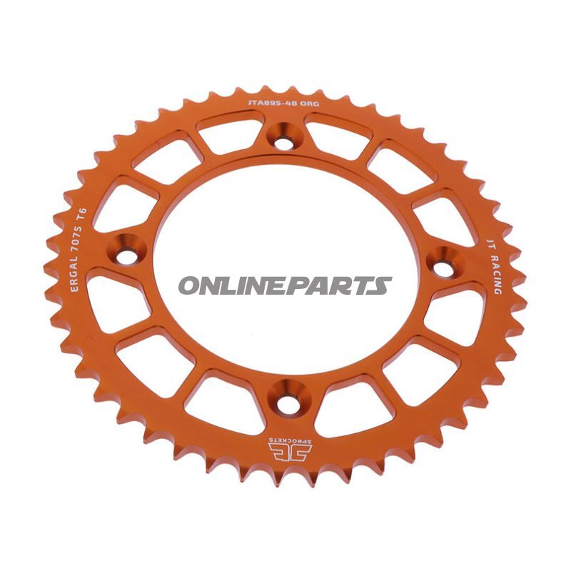 Rear Sprocket Aluminium 48 Tooth Pitch 428 Orangejt Inner Diameter 110 Bolt Spacing 132