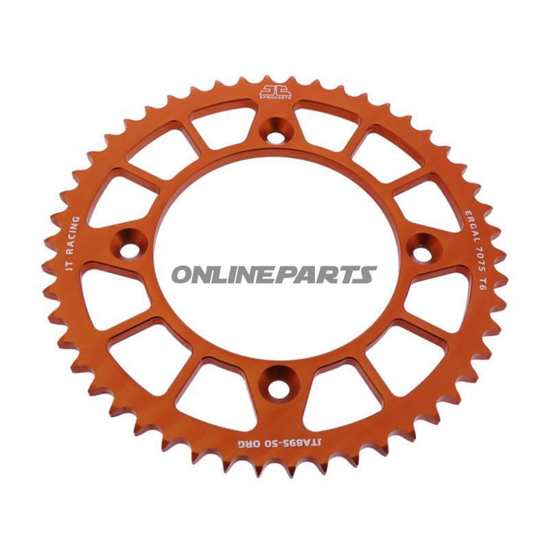 Rear Sprocket Aluminium 50 Tooth Pitch 428 Orangejt Inner Diameter 110 Bolt Spacing 132