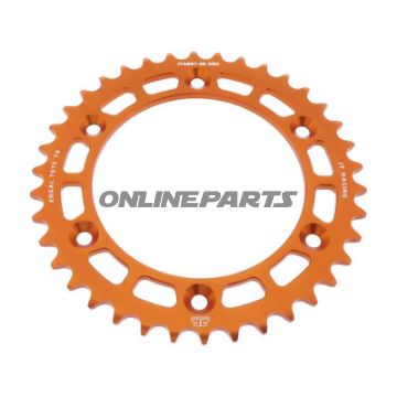 Rear Sprocket Aluminium 38 Tooth Pitch 520 Orangejt Inner Diameter 125 Bolt Spacing 150