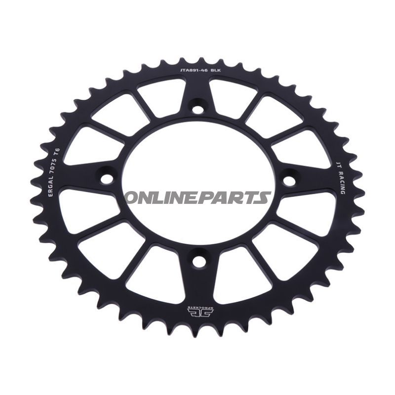 Rear Sprocket Aluminium 46 Tooth Pitch 520 Blackjt Inner Diameter 110 Bolt Spacing 135