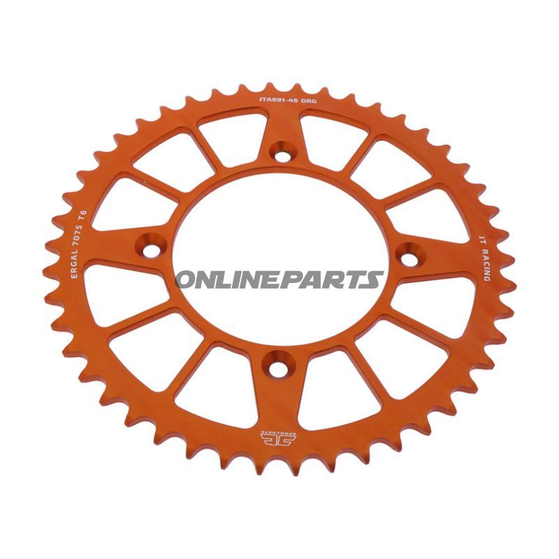 Rear Sprocket Aluminium 46 Tooth Pitch 520 Orangejt Inner Diameter 110 Bolt Spacing 135
